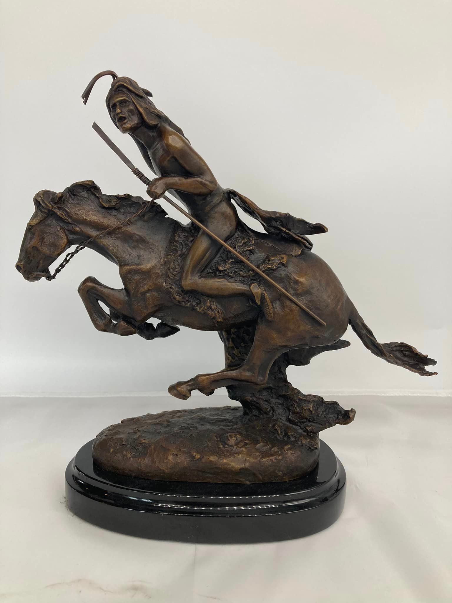 Remington “The Cheyenne” Bronze Sculpture Reproduction – Western