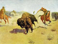 Unframed The Buffalo Runners, 1905 Collier's Print