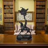 Remington’s The Buffalo Signal – Museum Quality Reproduction | Medium Size Bronze (Black Base)