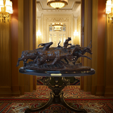 Remington’s The Stampede – Museum Quality Reproduction | Medium Bronze (Black Base)