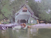 Boat House at Ingleneuk 1903-1907 print